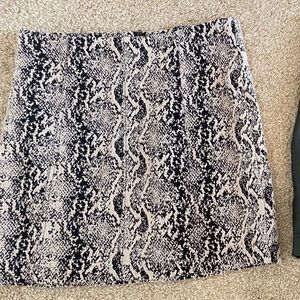Free People Snakeskin embroidered mini skirt